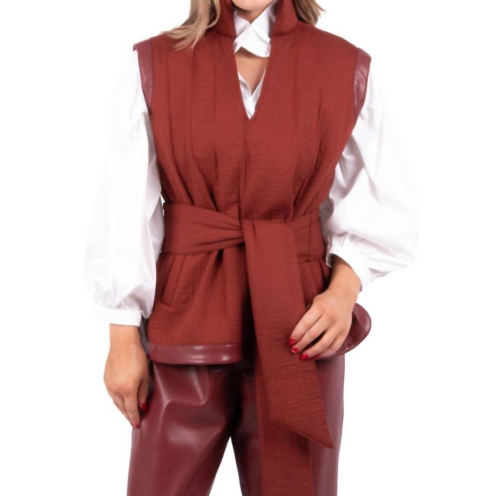 NEW EMILY MCCARTHY aspen vest in fired brick